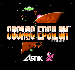 Cosmic Epsilon title screen for Famicom